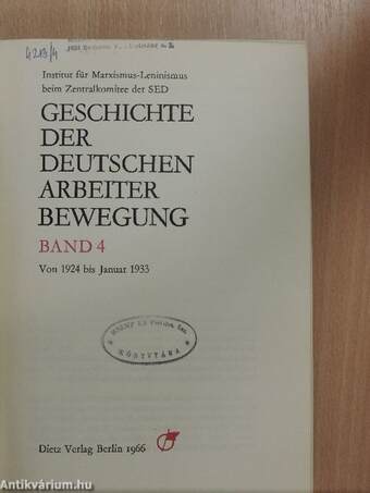 Geschichte der Deutschen Arbeiterbewegung 4.