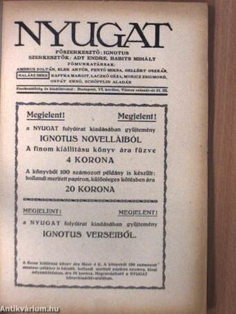 Nyugat 1918. március 16.