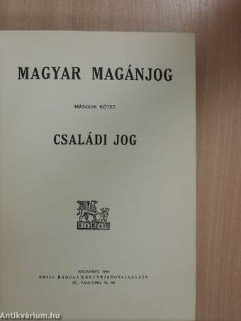 Magyar magánjog II.