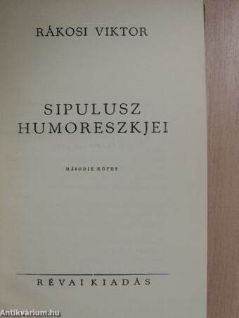 Sipulusz humoreszkjei II.