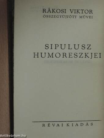 Sipulusz humoreszkjei II.