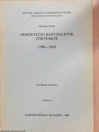 Nemzetközi kapcsolatok története 1789-1918