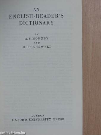 An English-Reader's Dictionary