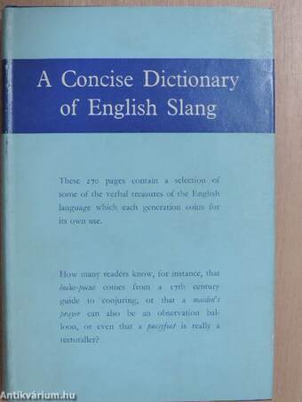 A Concise Dictionary of English Slang