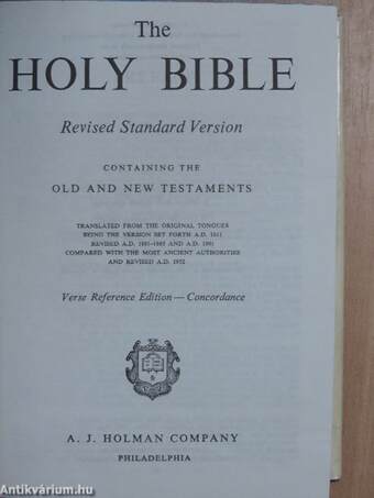 The Holy Bible/Concise Concordance