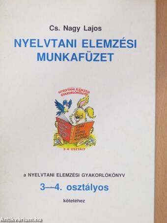 Nyelvtani elemzési munkafüzet 3-4.