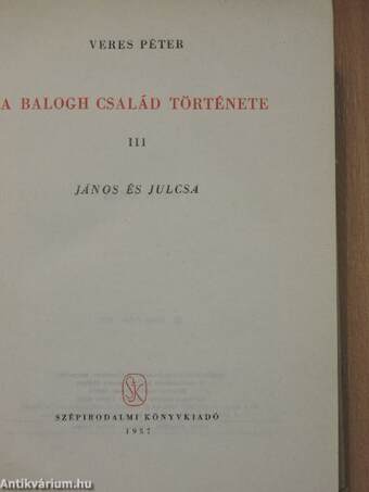 A Balogh család története III.