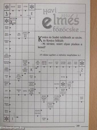 Havi elmés főzőcske 2003/2