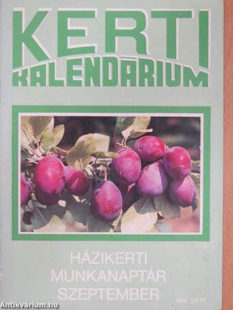 Kerti Kalendárium 1989. szeptember