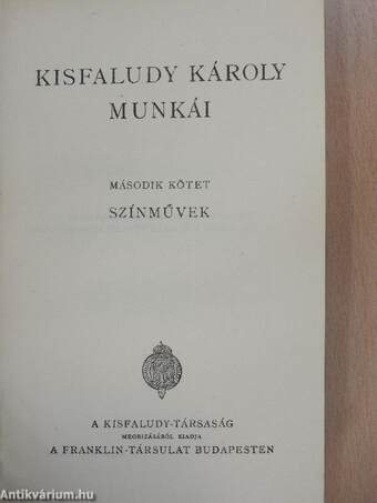 Kisfaludy Károly munkái II.