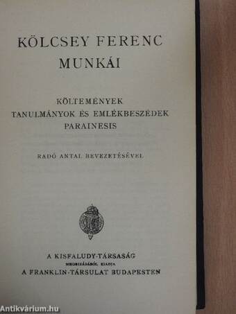 Kölcsey Ferenc munkái