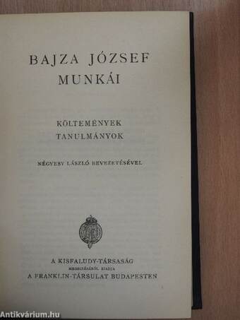 Bajza József munkái