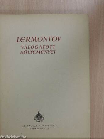 Lermontov válogatott költeményei