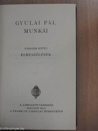 Gyulai Pál munkái II. 