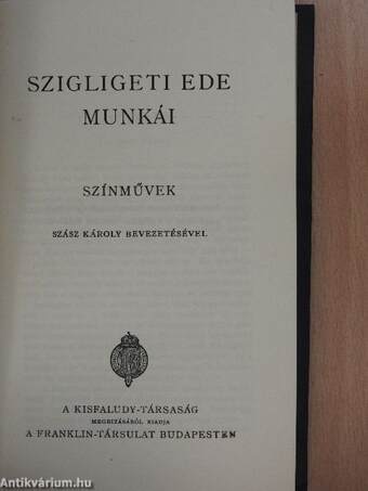 Szigligeti Ede munkái