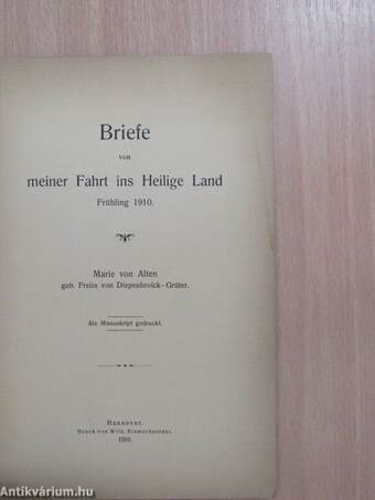 Briefe von meiner Fahrt ins Heilige Land