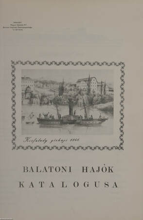 Balatoni hajók katalogusa