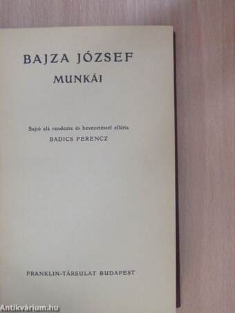 Bajza József munkái