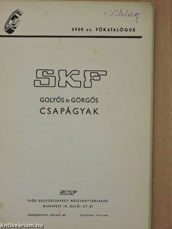 SKF Golyós és görgős csapágyak 5900 sz. főkatalógus