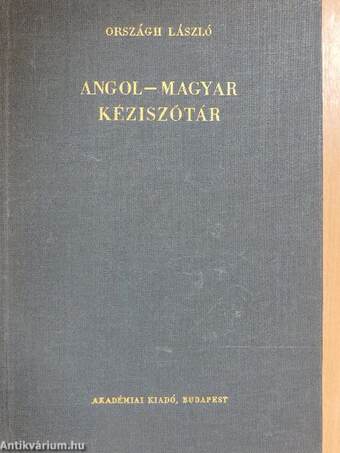 Angol-magyar kéziszótár