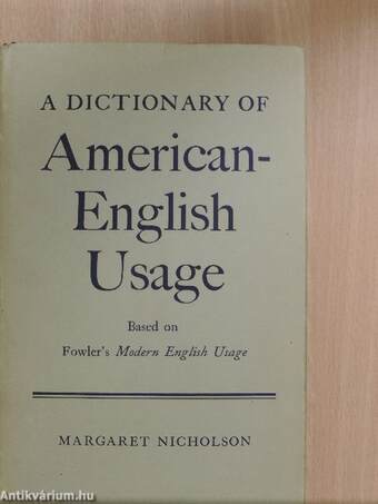 A Dictionary of American-English Usage