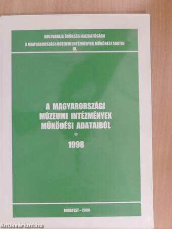 A Magyarországi Múzeumi Intézmények működési adataiból 1998