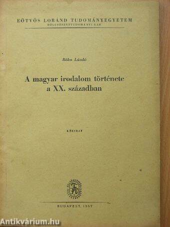 A magyar irodalom története a XX. században