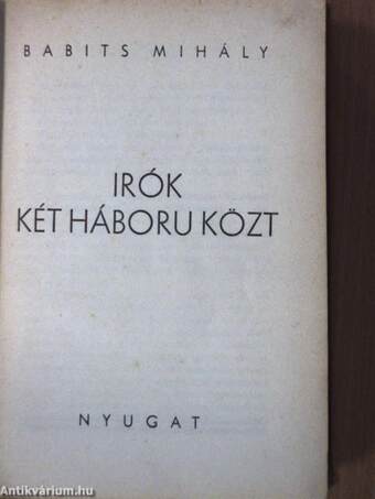 Irók két háboru közt