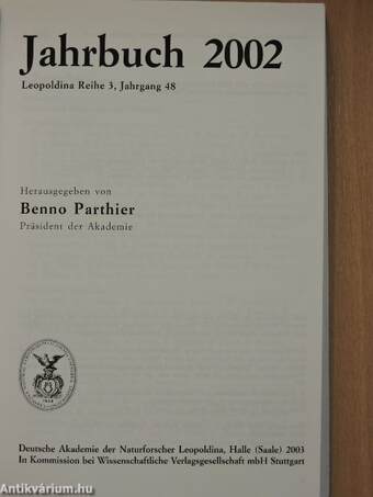 Deutsche Akademie der Naturforscher Leopoldina Jahrbuch 2002