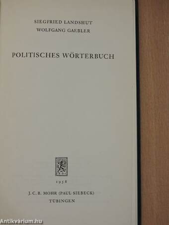 Politisches Wörterbuch