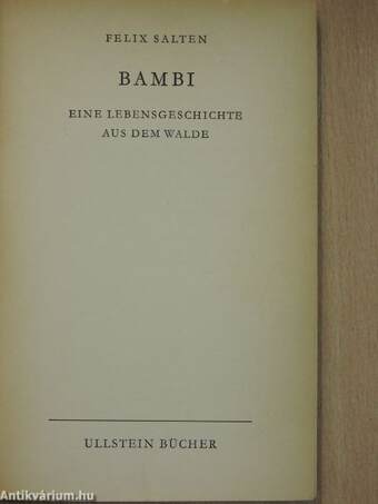 Bambi, eine Lebensgeschichte aus dem Walde