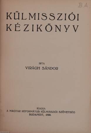 Külmissziói kézikönyv