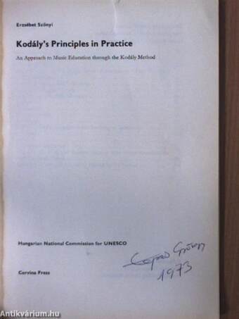 Kodály's Principles in Practice