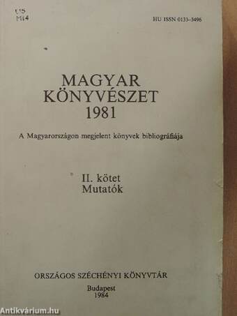 Magyar könyvészet 1981 II.