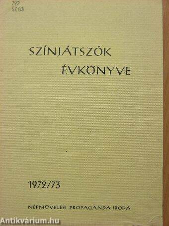 Színjátszók évkönyve 1972/73