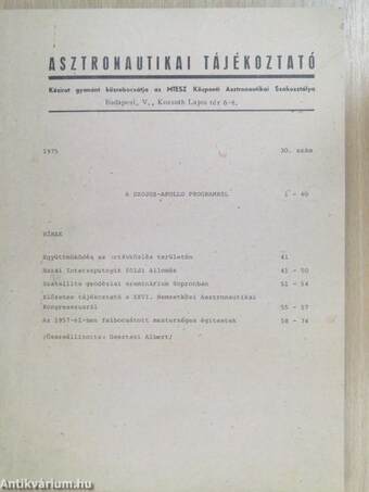 Asztronautikai tájékoztató 1975.