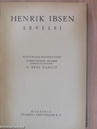 Henrik Ibsen levelei