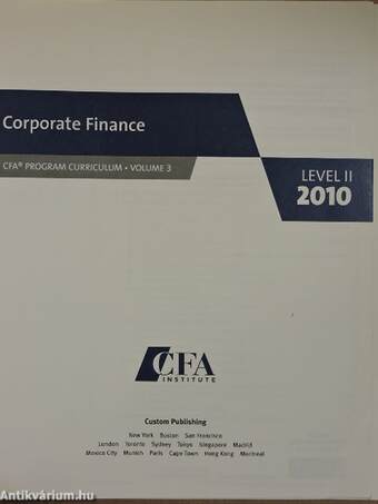 Corporate Finance - Level II 2010