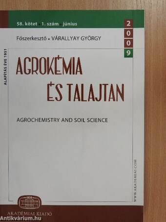 Agrokémia és Talajtan 2009. június