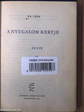 A nyugalom kertje