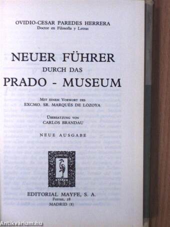 Neuer Führer durch das Prado-Museum