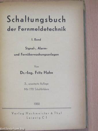 Schaltungsbuch der Fernmeldetechnik I.