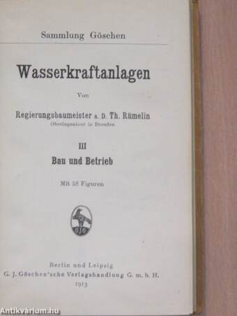 Wasserkraftanlagen III.