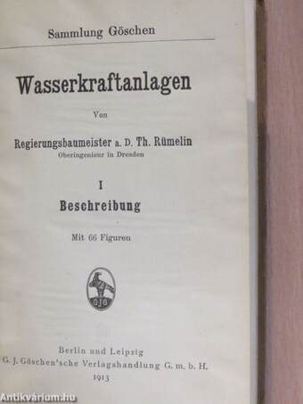 Wasserkraftanlagen I.