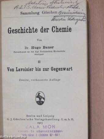 Geschichte der Chemie II.