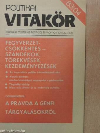 Politikai Vitakör 1983/04