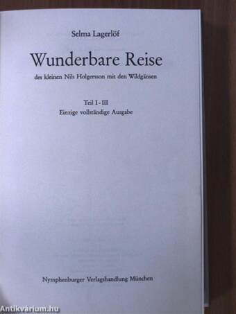 Wunderbare Reise des kleinen Nils Holgersson mit den Wildgänsen