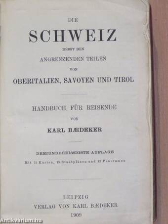 Die Schweiz nebst den Angrenzenden Teilen von Oberitalien, Savoyen und Tirol