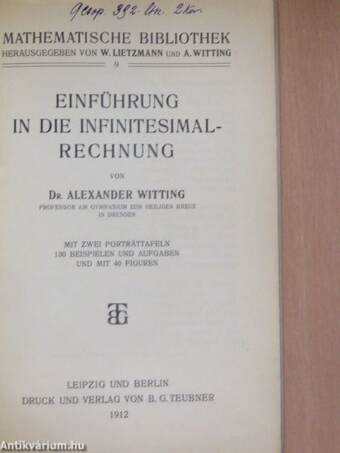 Einführung in die Infinitesimalrechnung