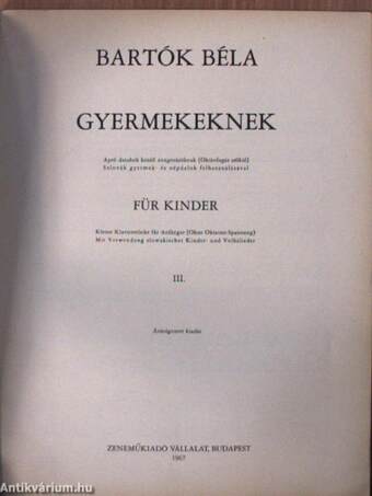 Gyermekeknek III.